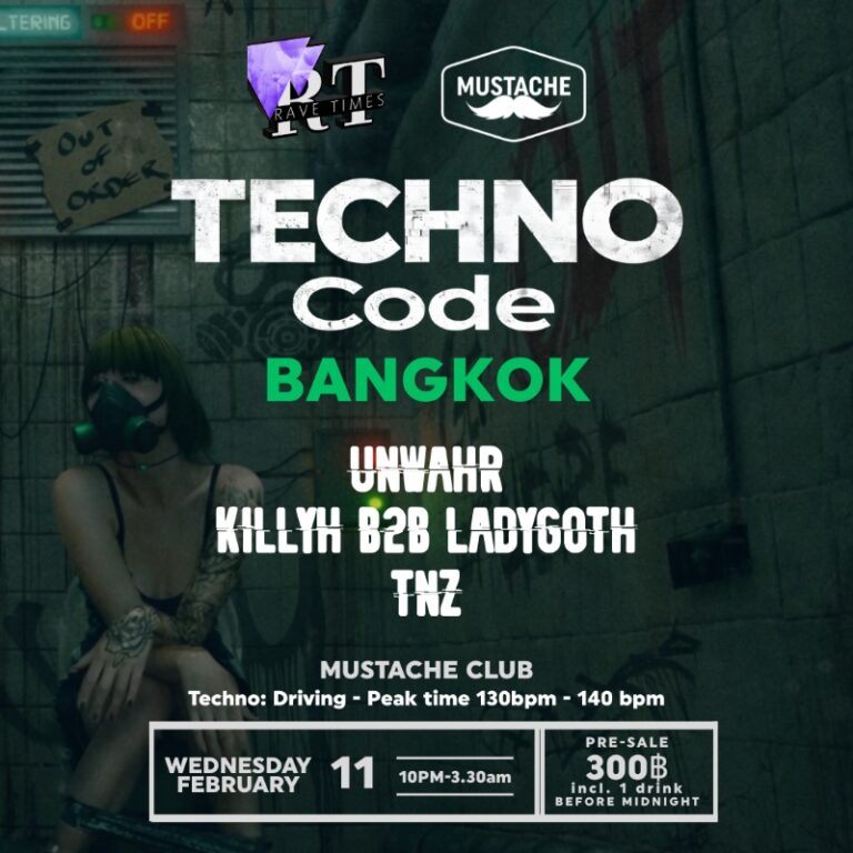 Rave Times x Mustache Present TECHNO CODE - Every Wednesday