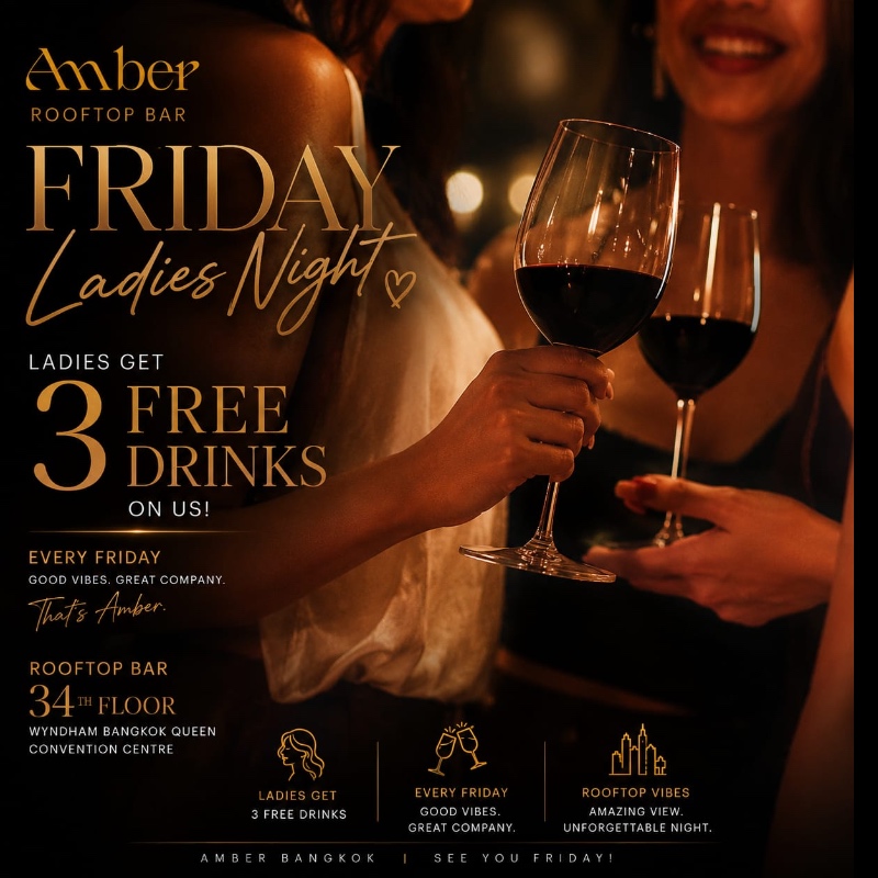 Friday Ladies Night at Amber Rooftop Bar