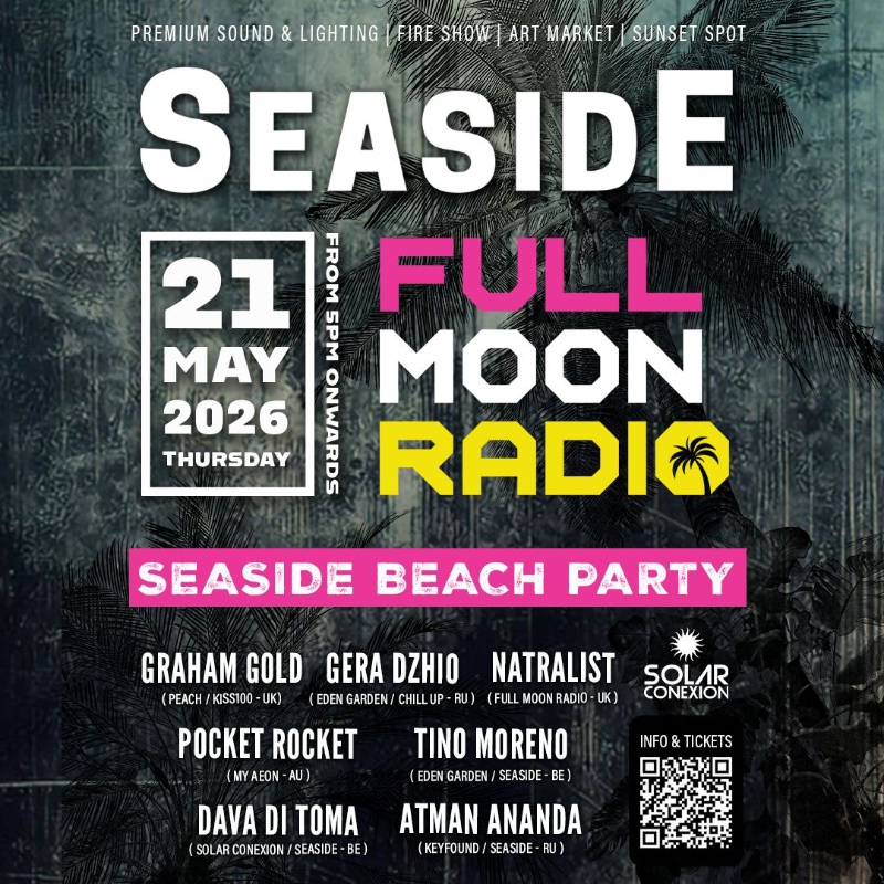 SEASIDE BEACH PARTY with FULL MOON RADIO