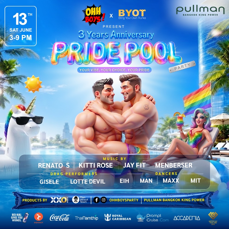 OHHBOYS Pride Pool Party - 3rd Years Anniversary