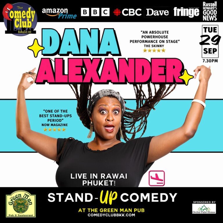 Stand-Up Comedy - DANA ALEXANDER (BBC, Amazon Prime, Edinburgh Fringe) - Live in Rawai, Phuket!