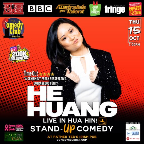 Stand-Up Comedy - HE HUANG (BBC, Jim Jefferies, AGT) - Live in Hua Hin!